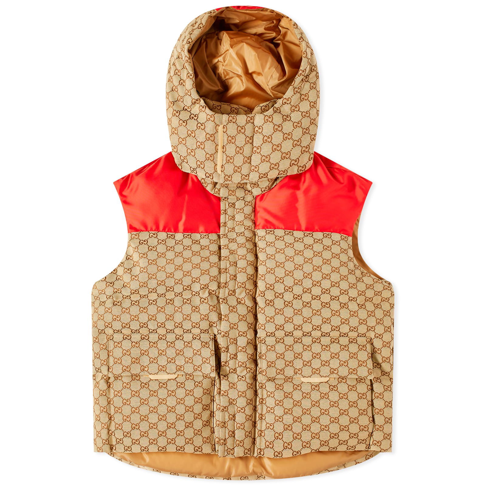 GG Jacquard Hooded Down Vest