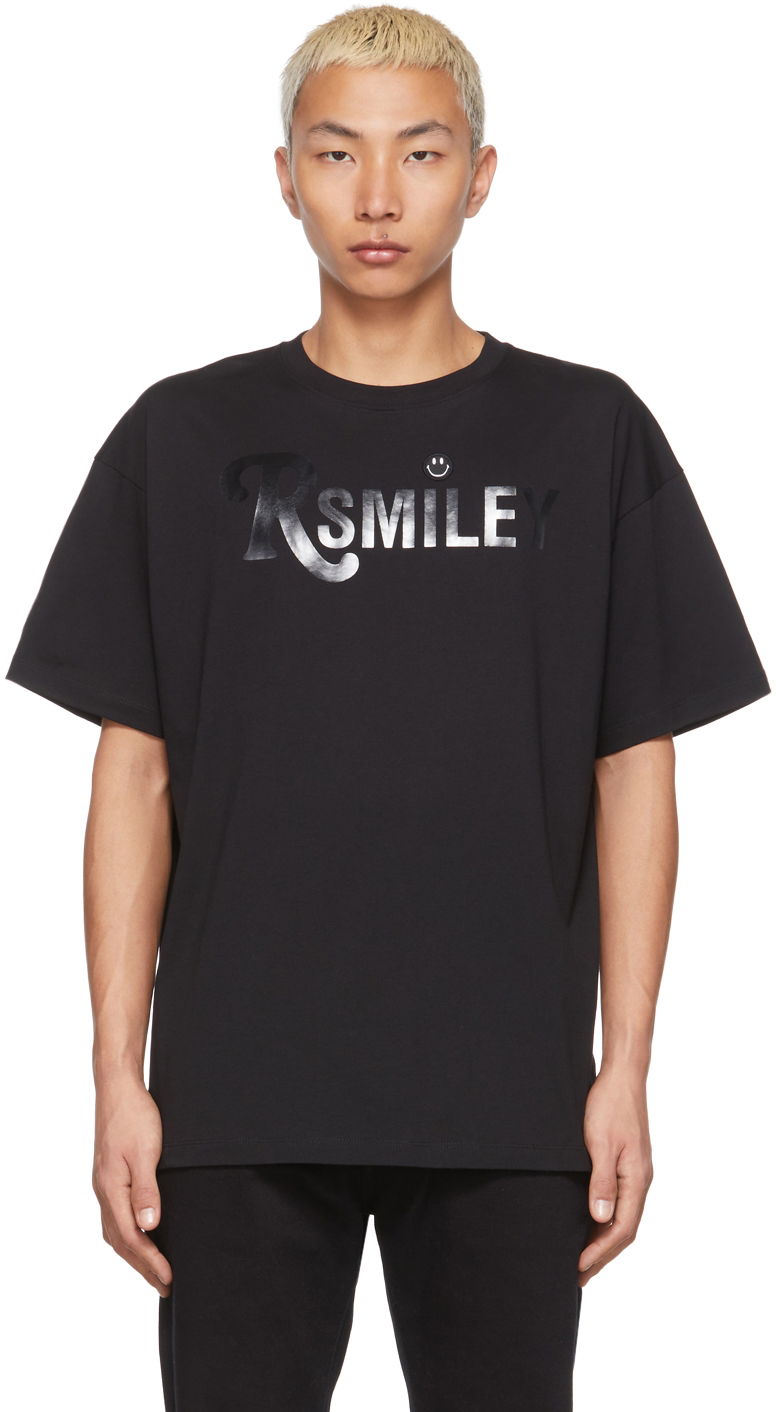 Tričko RAF SIMONS Raf Simons Smiley Edition RSmiley Graphic T-Shirt Čierna | 224-M121, 0