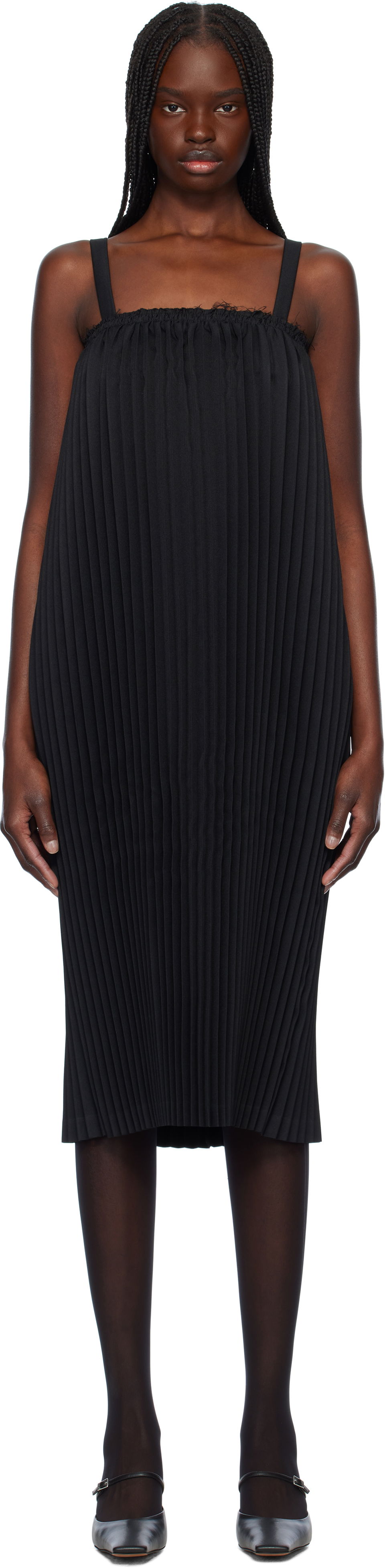 Šaty Comme des Garçons Comme des Garçons Gabardine Midi Dress Čierna | RO-A003-S25, 0