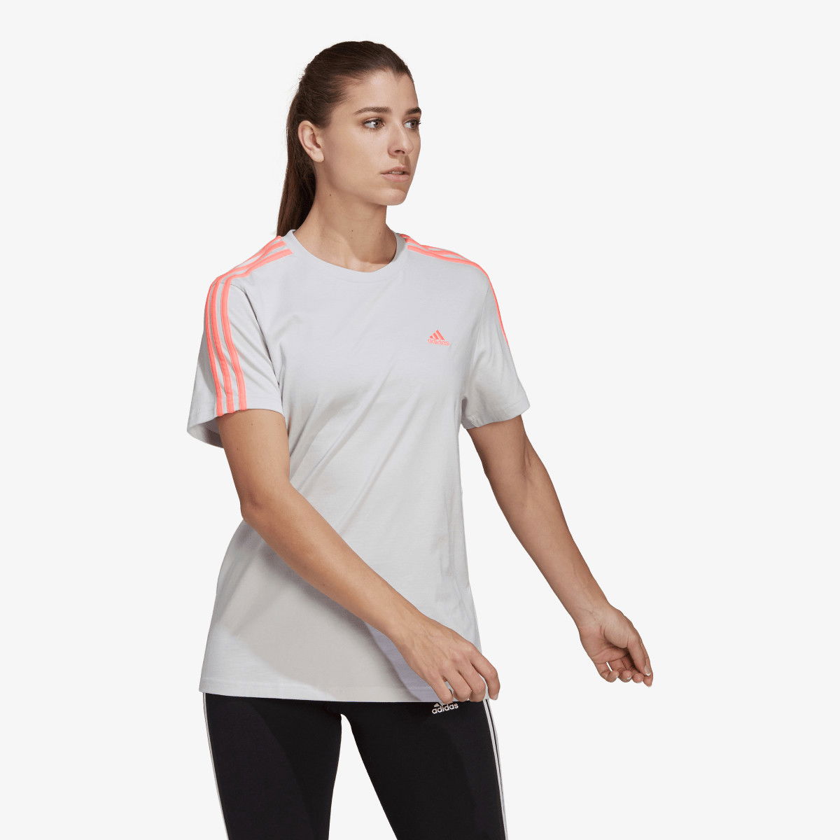 Tričko adidas Originals 3 Stripes T-Shirt Šedá | HF7258, 0
