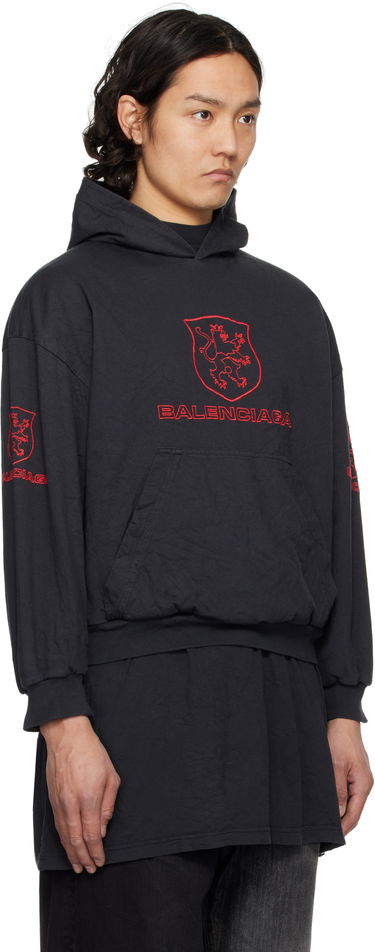 Mikina Balenciaga Lion Club Lined Hoodie Čierna | 807999TRVR9, 1