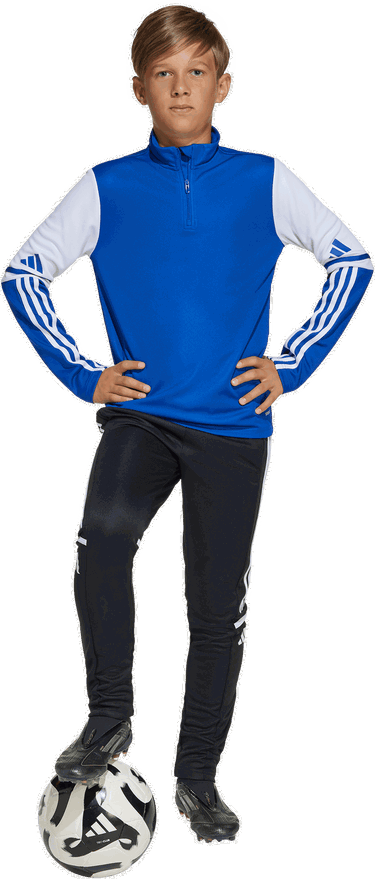 Mikina adidas Originals adidas SQ25 TR TOP Long Sleeve Quarter-Zip Training Shirt Modrá | jd3027, 4