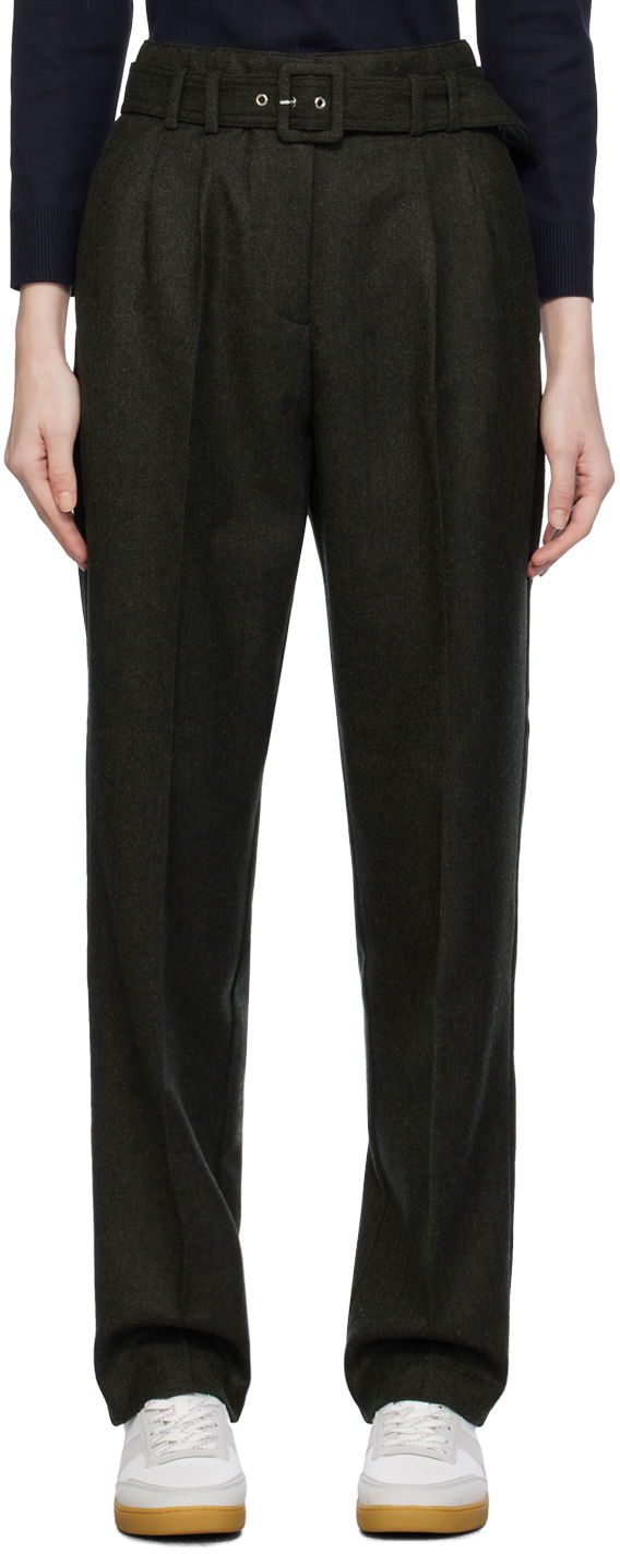 Nohavice A.P.C. Anthea Trousers Zelené | WOAPL-F08432, 0