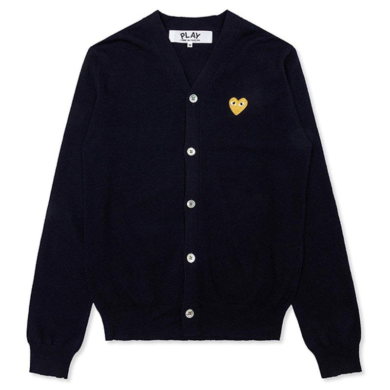 Sveter Comme des Garçons Play Gold Heart Cardigan Modrá | AZ-N050-051-2
