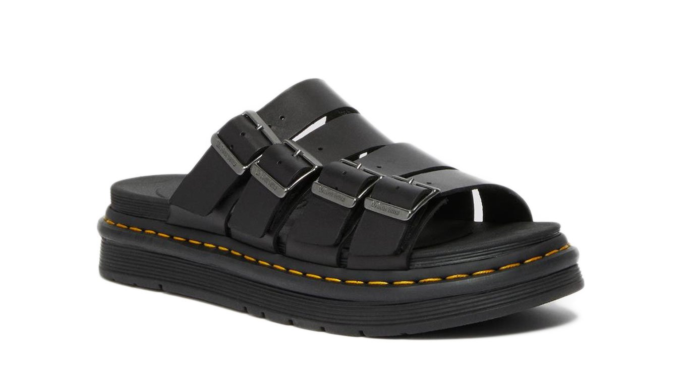 Tate Leather Slide Sandals