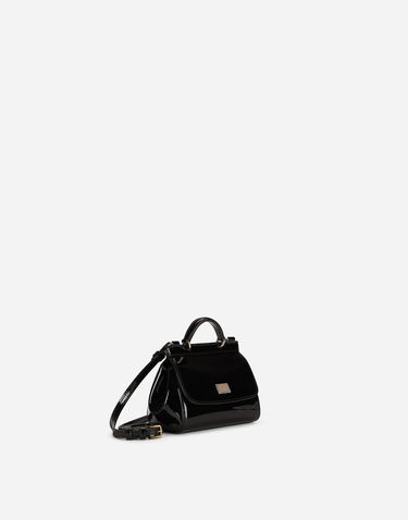 Kabelka Dolce & Gabbana Dolce & Gabbana Mini Sicily Patent Leather Bag Čierna | EB0003A106780999, 1