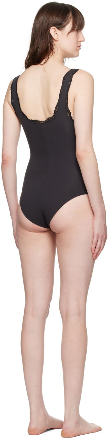 Body SKIMS SKIMS Fits Everybody Lace Henley Bodysuit Čierna | BD-BRF-5381W, 2