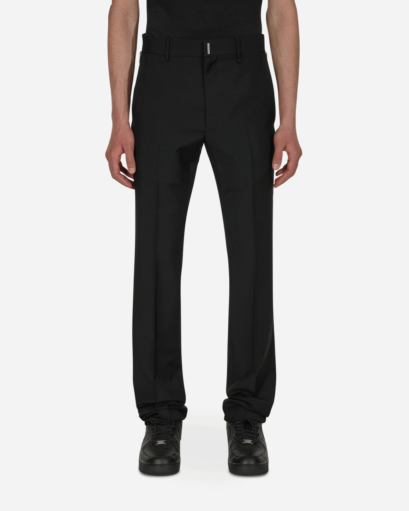 Zip Details Wool Trousers