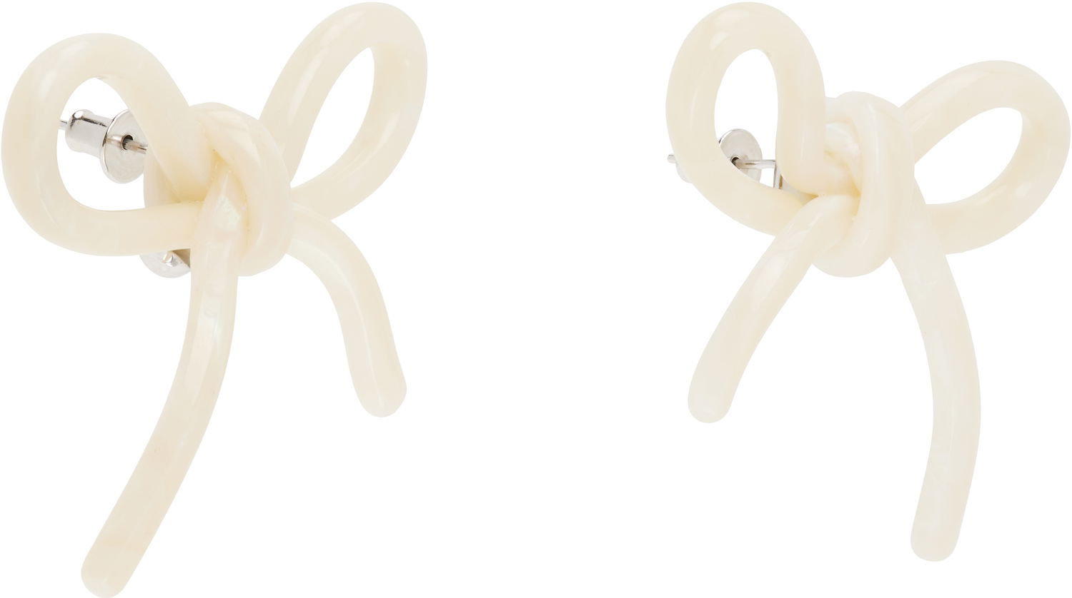 Náušnice SHUSHU/TONG SHUSHU/TONG YVMIN Edition Bow Earrings Biela | AW2020AC16 PLA001, 1