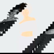 ESSENTIALS Rib Off Shoulder Long Sleeve Crop Top