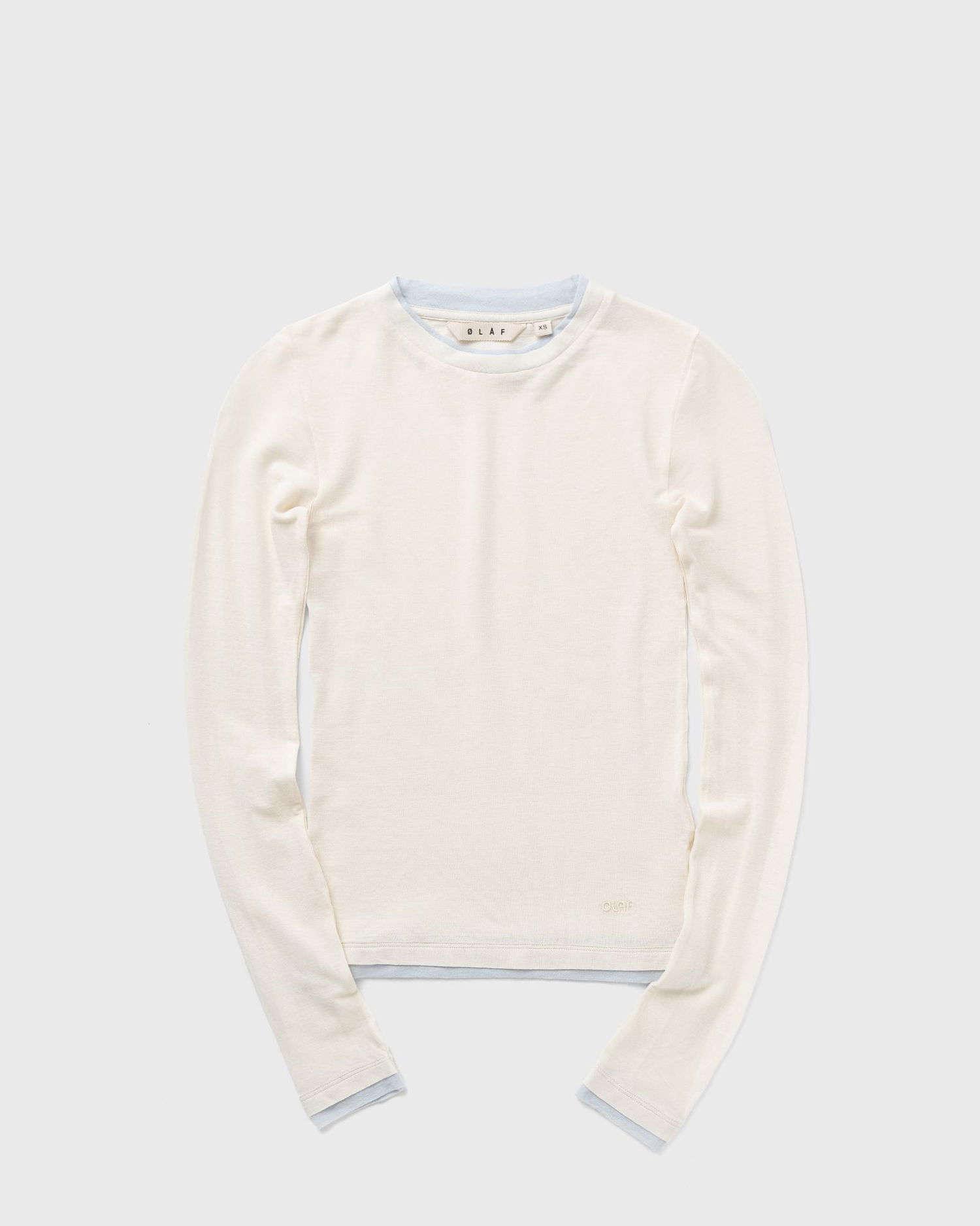 Tričko ØLÅF Olaf Retro Logo Double Layer Long Sleeve Top Biela | W200108-OFF-WHITE, 0
