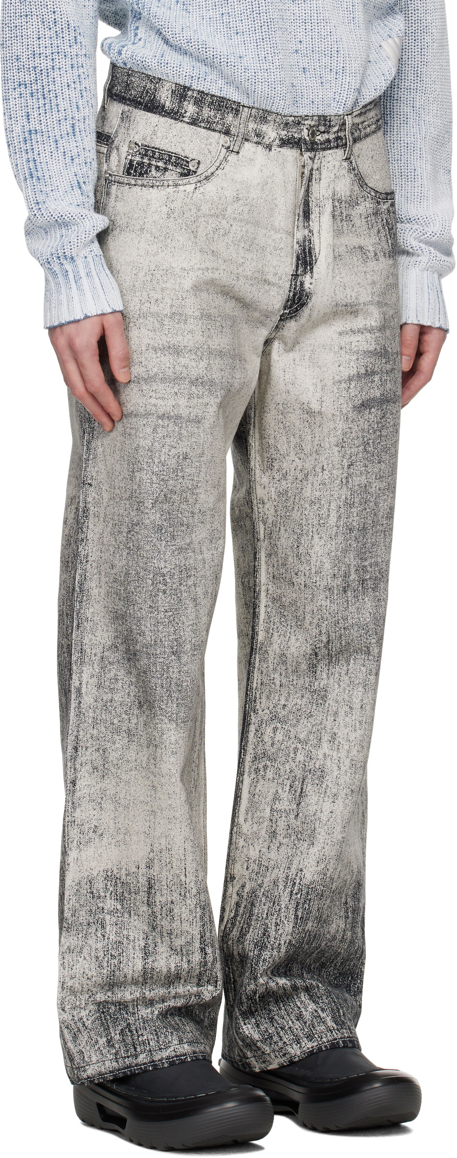 Džínsy Camper Camperlab Paint Print Jeans Šedá | AU00022-001, 1