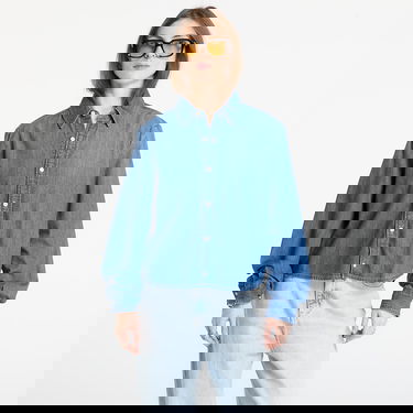 Košeľa CALVIN KLEIN Cropped Long Sleeve Shirt Modrá | LV047E902G YYK, 0