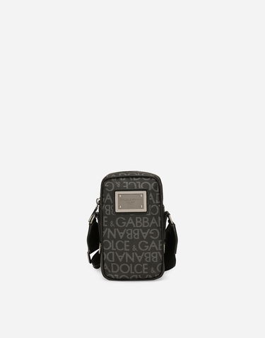 Ľadvinka Dolce & Gabbana Dolce & Gabbana Coated Jacquard Crossbody Bag Čierna | BM2041AJ7058B969, 0
