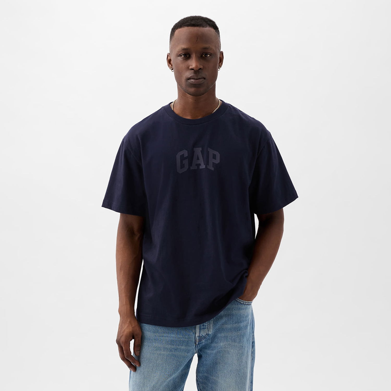 Tričko GAP Logo Tee Navy Uniform Čierna | 888270-00, 0