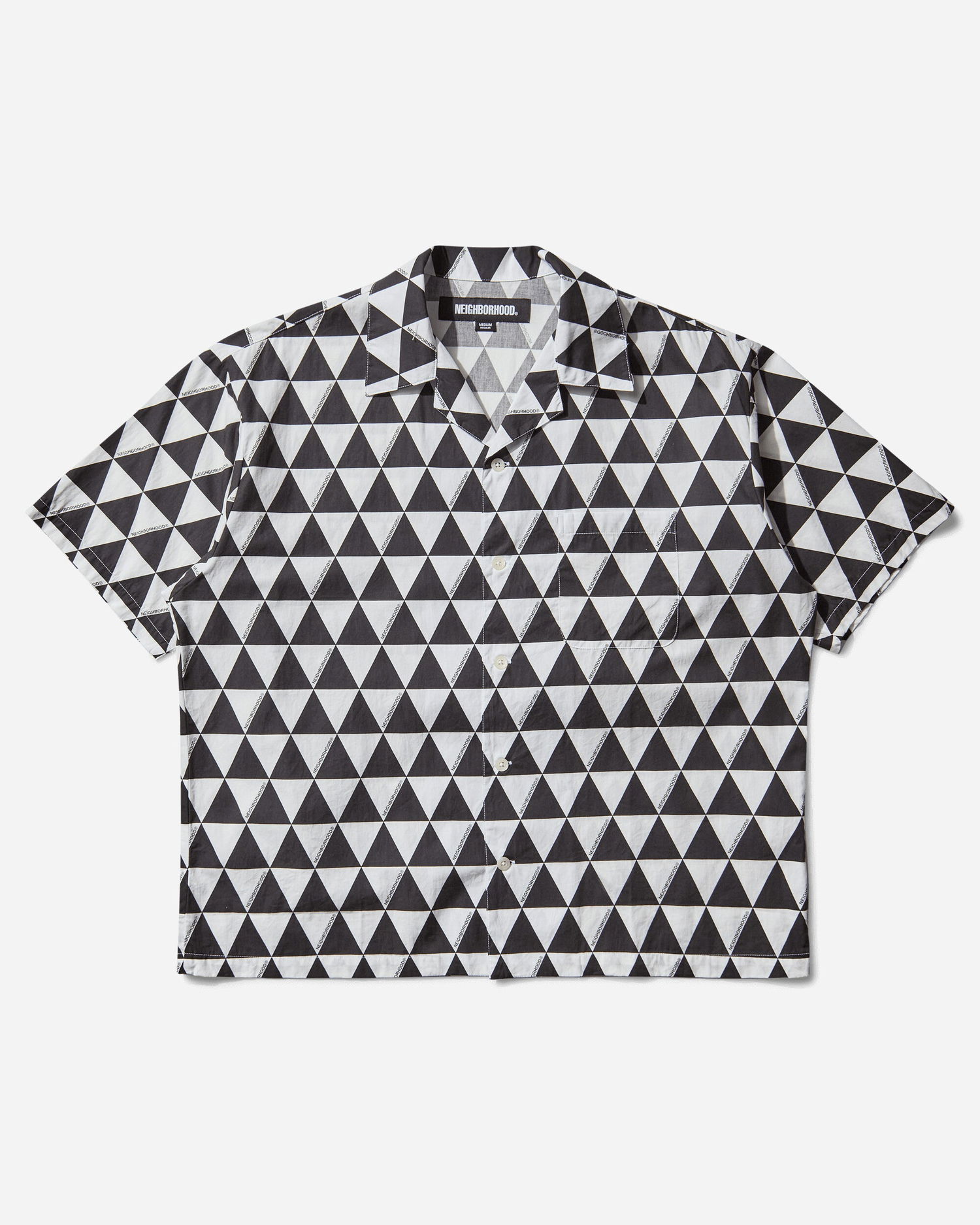 Košeľa Neighborhood Triangle Pattern Hawaiian Shirt Čierna | 251TSNH-SHM12 WH, 1