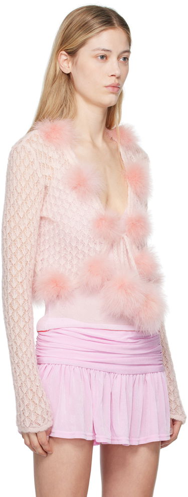 Sveter Blumarine Pink Feather Cardigan Ružová | A444M069A, 1