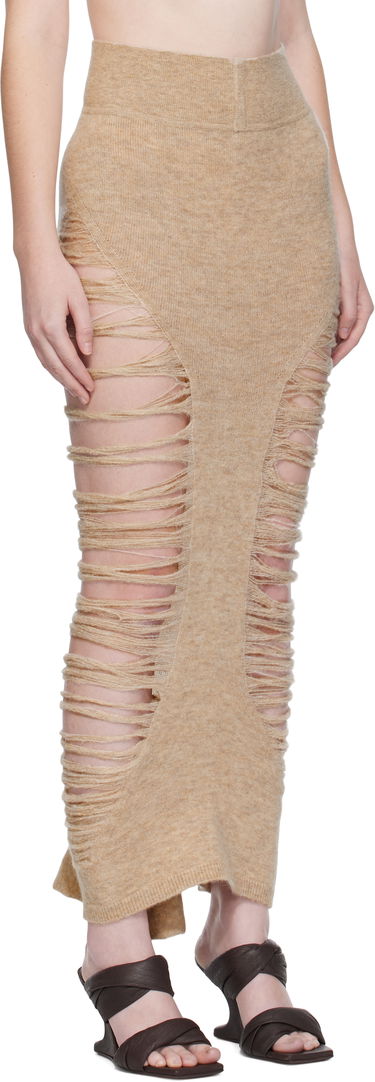 Sukňa Rick Owens Rick Owens Calf Dauphine Midi Skirt Hnedá | RP02E4685 KGRIDP, 4
