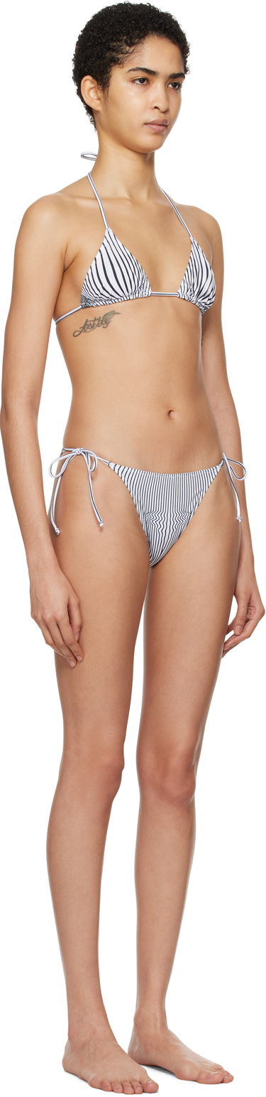 Plavky Jean Paul Gaultier Gaultier 'The Pinstripe Body Morphing' Bikini Bottoms Biela | 25/33-F-BS021-J571-0100, 1
