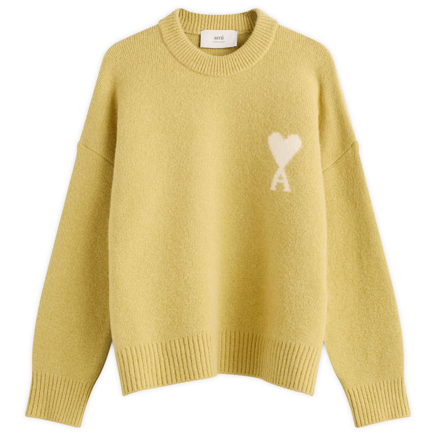 Sveter AMI Alpaca Knit ADC Crew Neck Jumper Žltá | H25UKS836-KN0135-3993H25, 0