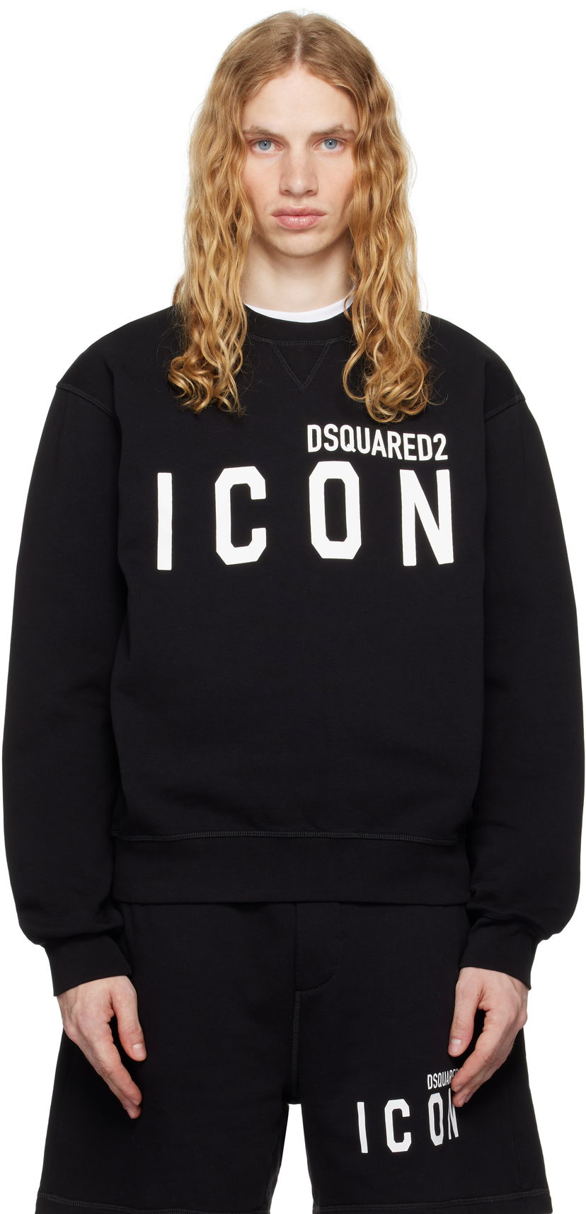 Sveter DSQUARED2 Crewneck Cool Fit Sweater Čierna | S79GU0004_D25015