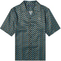 Košeľa Fred Perry Glitch Chequerboard Vacation Shirt Zelené | M6594-Q55, 1