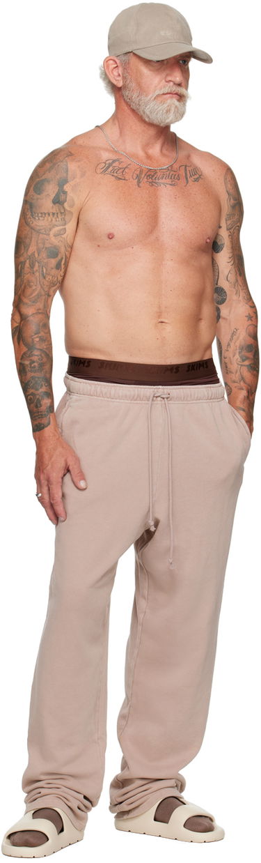 Tepláky SKIMS Straight Leg Terry Sweatpants Béžová | ST-PNT-6345M, 3