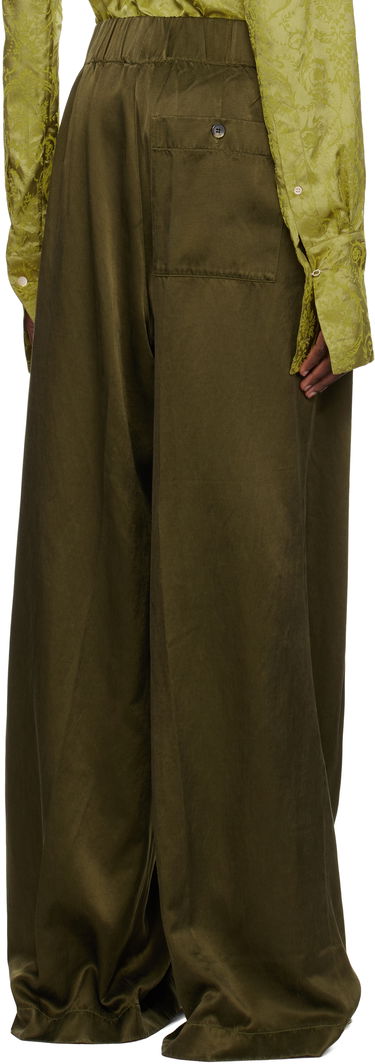 Nohavice Dries Van Noten Dries Van Noten Elasticated Wide-Leg Trousers Zelené | 251-010910-1426, 2