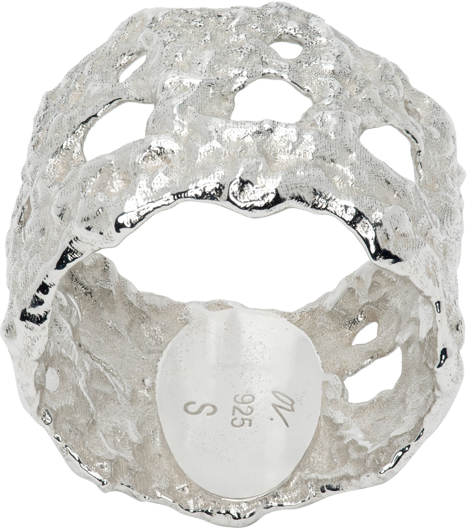 Prsteň OUR LEGACY Abstract Lace Ring Metalická | A4248ASS, 0