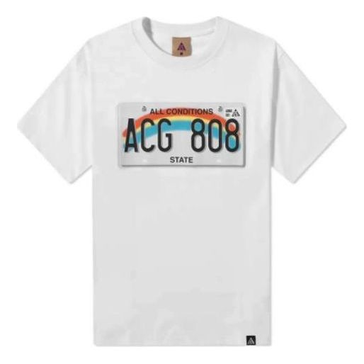 Tričko Nike ACG ACG License Plate Graphic Short Sleeve T-Shirt Biela | DC5361-121
