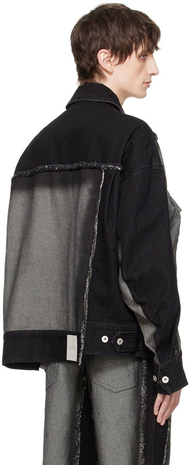 Bunda Feng Chen Wang Feng Chen Wang Paneled Denim Jacket Čierna | FUS17JK17, 2
