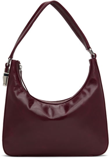 Kabelka BY FAR BY FAR Rhea Creased Leather Shoulder Bag Vínová | MWBSB027CL034RD028PL, 0