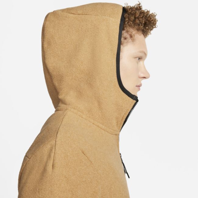 Mikina Nike Sportswear Tech Fleece Full-zip Winterized Hoodie Béžová | DQ4801-722, 1