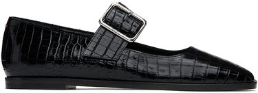 Šaty Aeyde Aeyde Sunny Crocodile Embossed Ballerina Flats Čierna | A11-FL-GRZS15FL127-FW24-800-065, 0