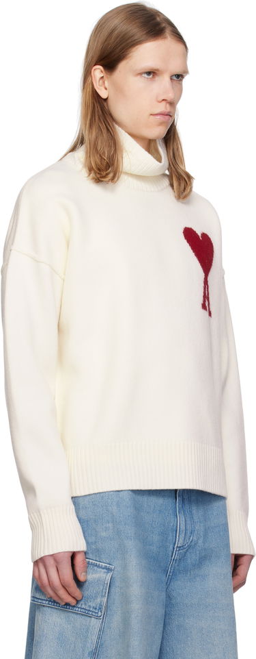 Sveter AMI Sweater Biela | BFUKS406.018, 1
