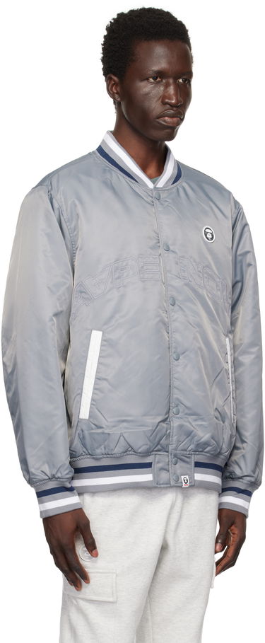 Bomber bunda AAPE by A Bathing Ape AAPE by A Bathing Ape 'AAPE Now' Bomber Jacket Šedá | AAPJKM7656XXNGYL, 1