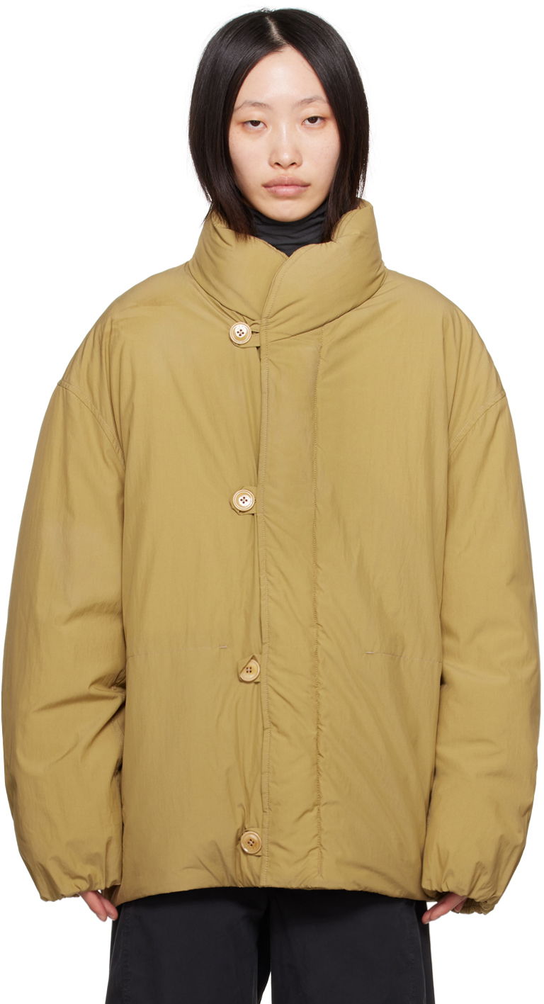 Prešívaná bunda LEMAIRE Lemaire Stand Collar Puffer Jacket Hnedá | OW1040 LF1156, 0