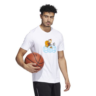Tričko adidas Performance Graphic Print Sports T-Shirt Biela | HC6894, 4