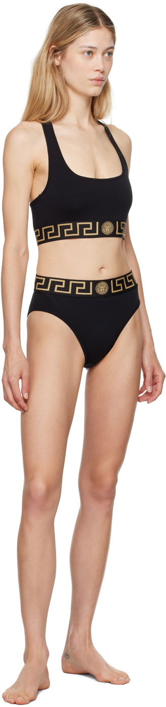 Podprsenka Versace Versace Greca Border Scoop Bralette Čierna | AUD01039_1A10011_A1008, 3