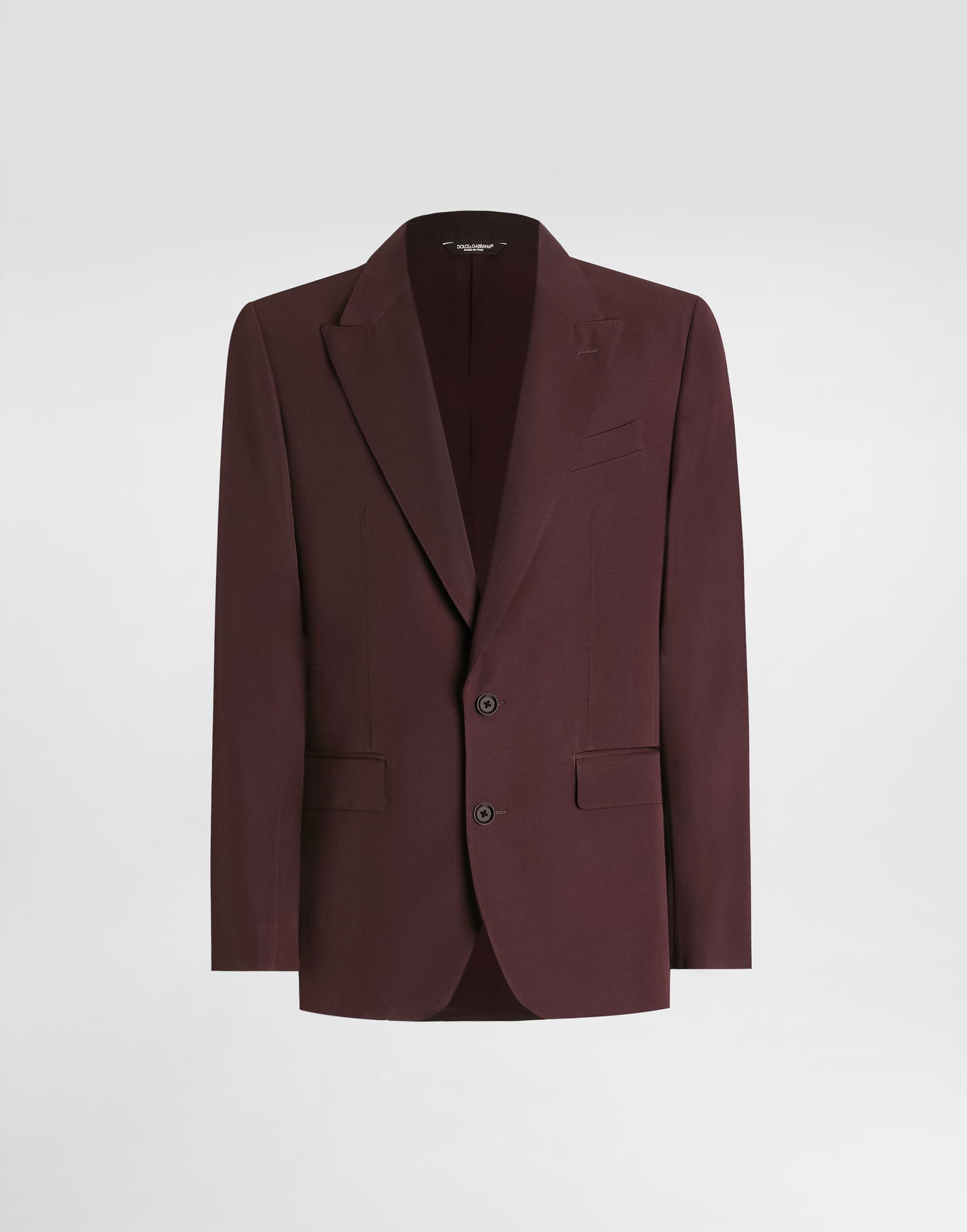Bunda Dolce & Gabbana Dolce & Gabbana Single-Breasted Wool Jacket Vínová | G2TV4TFU2OWM5039, 0