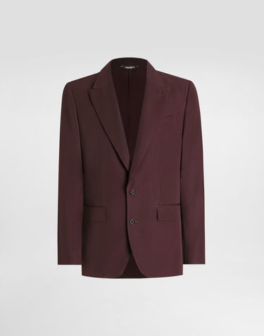 Bunda Dolce & Gabbana Dolce & Gabbana Single-Breasted Wool Jacket Vínová | G2TV4TFU2OWM5039, 0