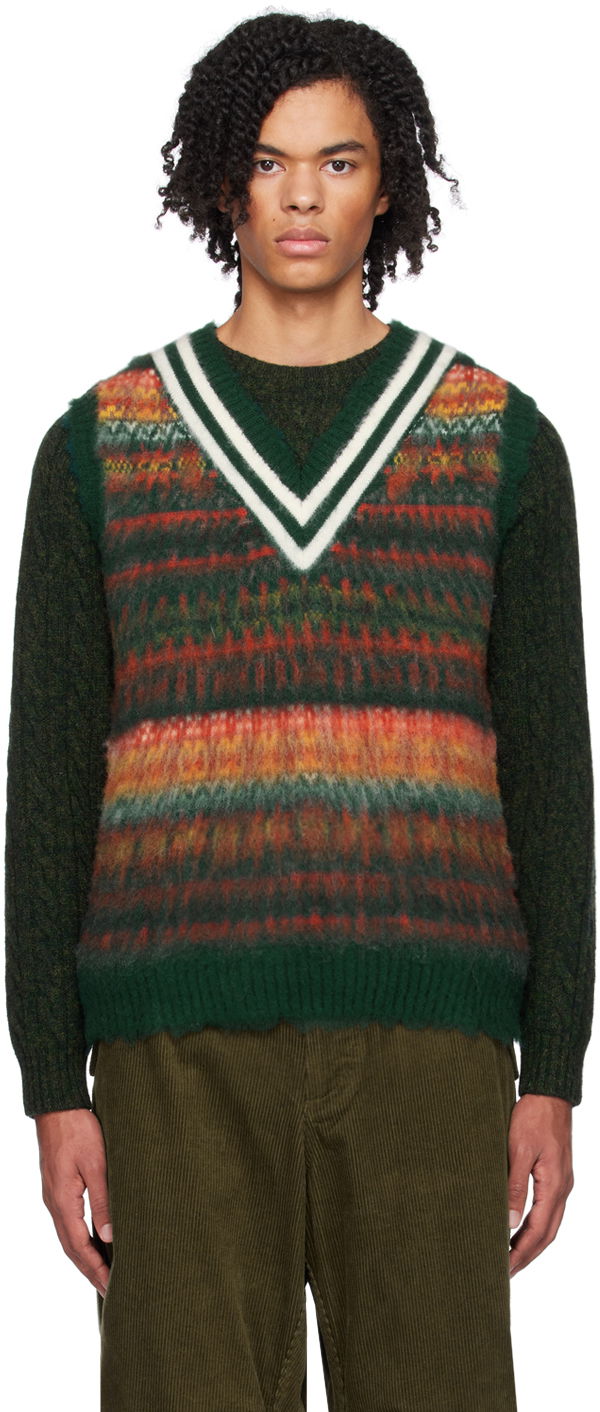Vesta BEAMS BEAMS PLUS Edition Knit Vest Zelené | 38050035148, 0