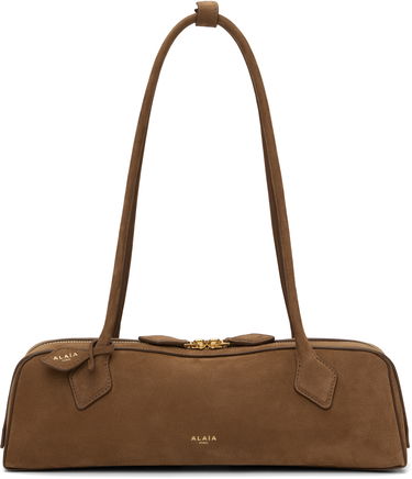 Taška cez rameno Alaïa 'Le Teckel' Medium Suede Bag Hnedá | AA1S06033CA214, 0
