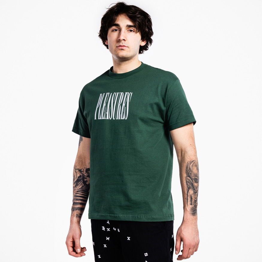 Tričko Pleasures Stretch T-Shirt Zelené | P21W044-GREEN, 0