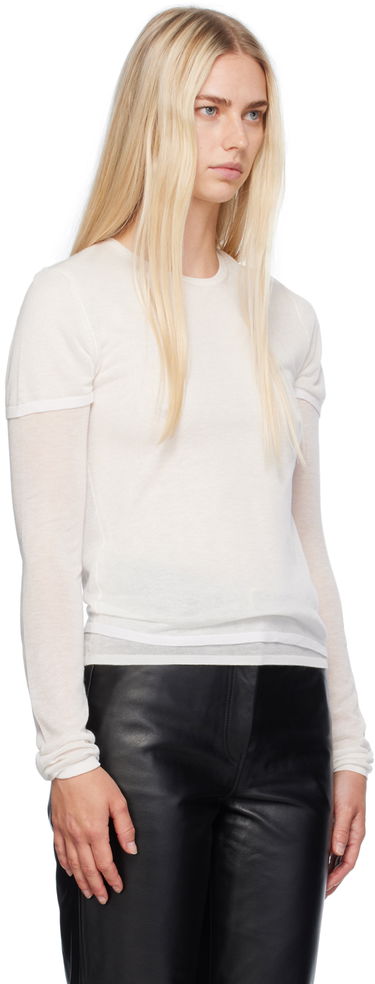 Tričko TOTEME TOTEME Layered Long Sleeve T-Shirt Čierna | 243-WRT0348-YA0079, 4