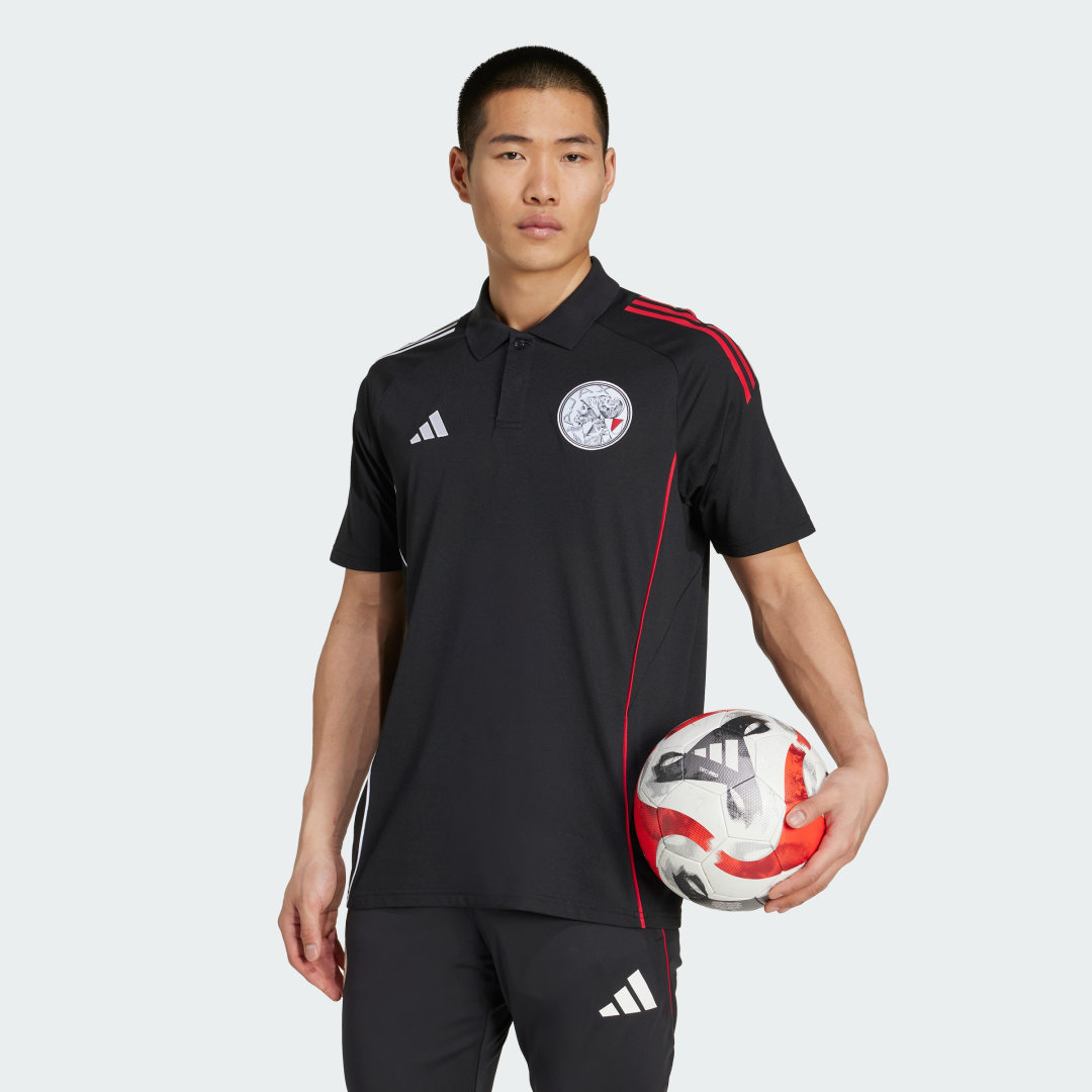 Polo tričko adidas Performance Ajax Amsterdam Tiro 25 Competition Polo Shirt Čierna | JP1761, 0