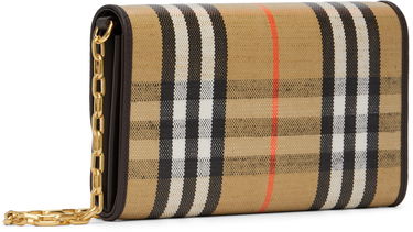 Peňaženka Burberry Burberry Highlands Check and Leather Chain Wallet Béžová | 8112274, 2