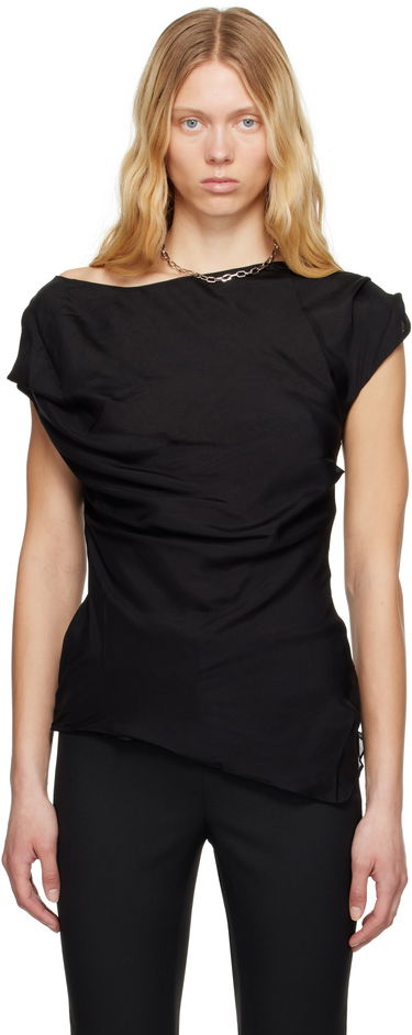 Tielko Entire Studios Twist Blouse Čierna | ESW-S25-8006-RA, 0