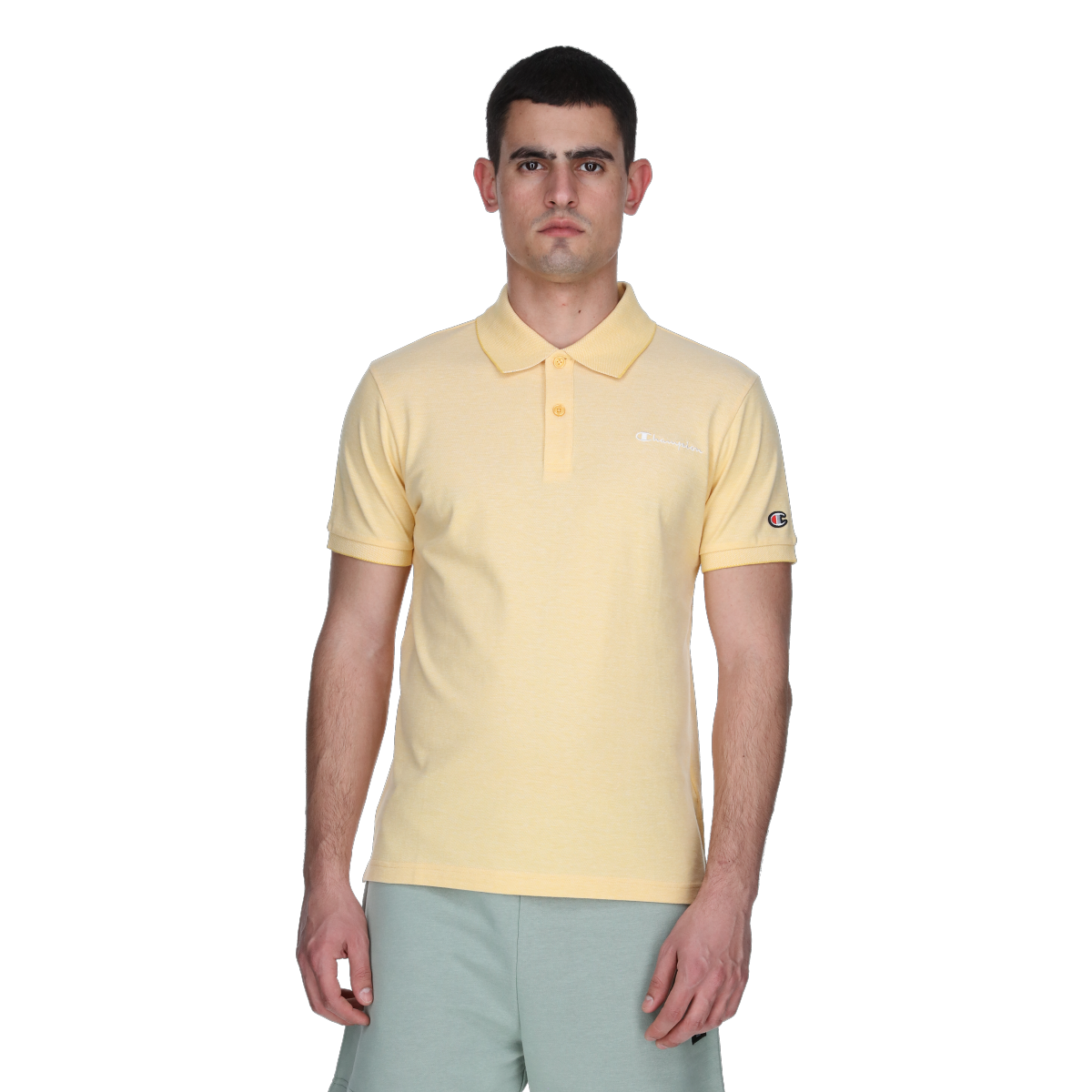 Polo tričko Champion Short Sleeve Pique Polo Žltá | 221485-YM003, 0