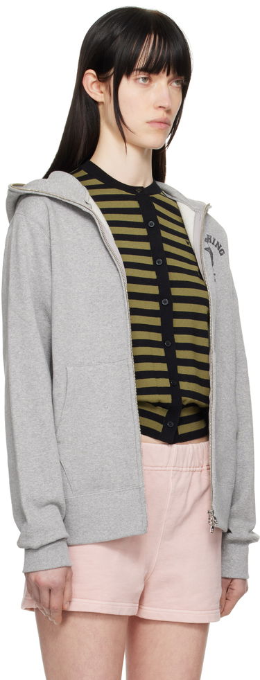 Mikina BAPE A Bathing Ape Over Print Full Zip Hoodie Šedá | 001ZPK801002M, 1